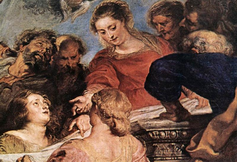 RUBENS, Pieter Pauwel Assumption of the Virgin (detail) France oil painting art